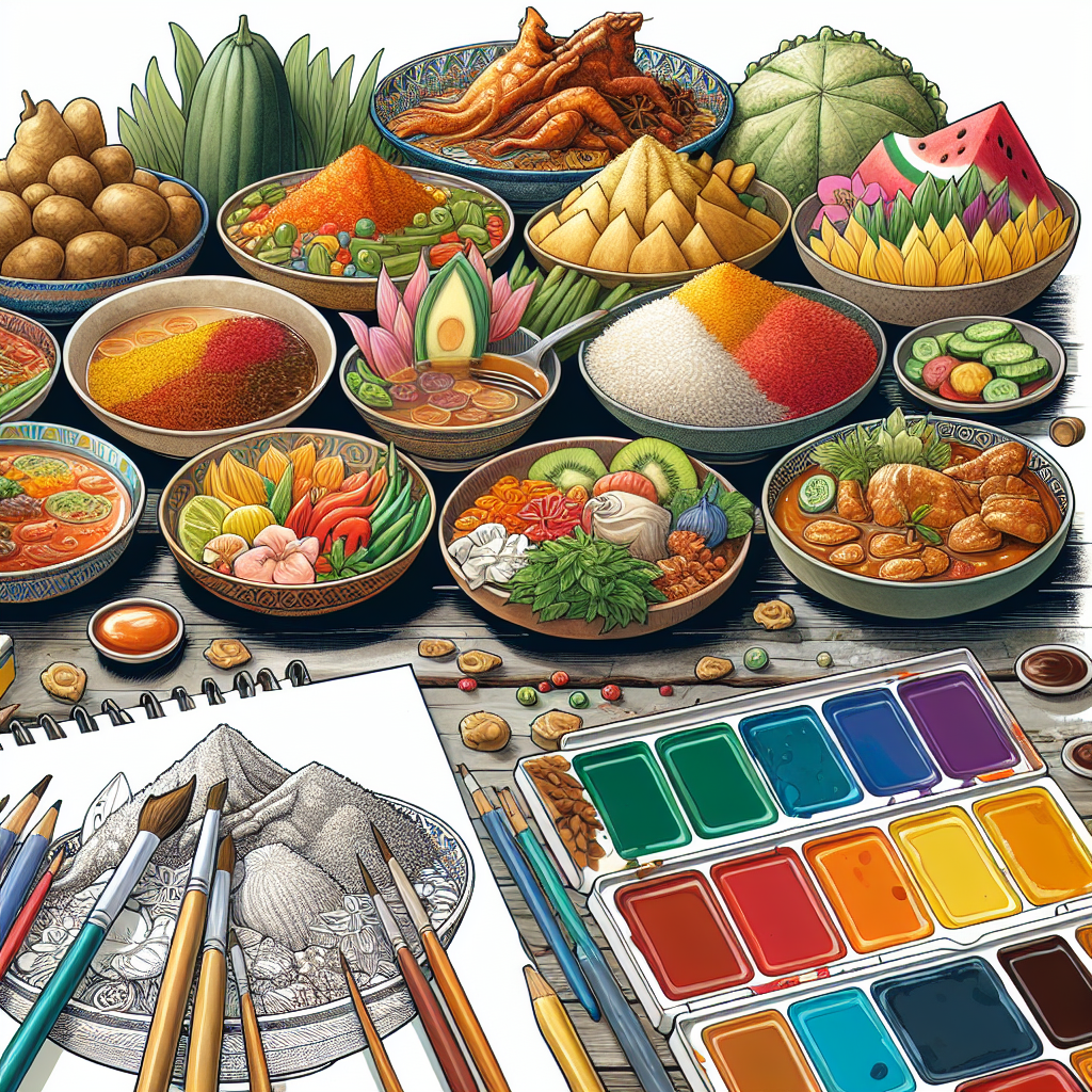 Teknik dan Tips Mewarnai Gambar Makanan Tradisional Indonesia Terfavorit